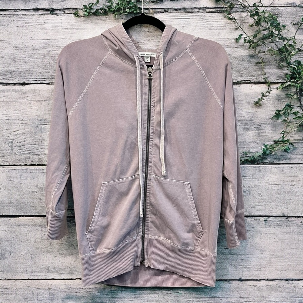 James Perse Gray Hooded Jacket